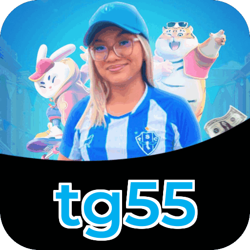 Plataforma tg55 mostrando interface moderna, jogos certificados e recursos de segurança licenciados